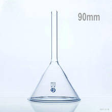 Embudo triangular de vidrio de laboratorio, 90mm, de vidrio de borosilicato grueso, laboratorio de química, papelería educativa, 1 ud. 2024 - compra barato