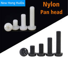 M2 M2.5 M3 M4 M5 M6 M8 Black White Nylon Round Pan Head Machine Screw Metric Cross Phillips Plastic Thread Bolt 2024 - buy cheap