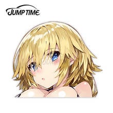 Jump Time-pegatinas de vinilo para coche, calcomanía Apocrypha Jeanne D'Arc (regla) 16 7,7, cabeza grande, Anime, Peeker, Waifu, Kawaii Girl 2024 - compra barato