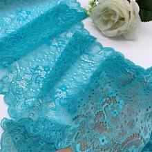 3y/lot 18cm Vivid Blue Elastic Stretch Lace trim Skirt Hem Underwear Sewing Craft DIY Apparel Fabrics Lace 2024 - buy cheap