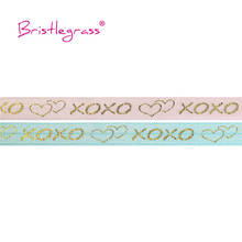 BRISTLEGRASS-cinta elástica plegable de 5 yardas, 5/8 ", 15mm, dorada, XOXO, Love Heart 2024 - compra barato