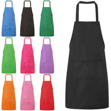 9 Color 60x70cm Polyester Classic Design Work Apron Kitchen Apron With Pocket Couples Apron Kitchen Tools Cocina Christmas 2024 - buy cheap