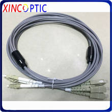 Cable de conexión blindado multimodo de 4 núcleos, 3M, Cable de puente de fibra óptica blindada, 4 núcleos, 3 metros, LC, SC, FC, ST 62,5/125, OM1, OM2 2024 - compra barato