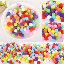 Mix Size 100-500pcs10/15/20/25/30mm Random Mixed Color Pompom Soft Pom Pom Balls For DIY Kids Toys Garment Handcraft Accessories 2024 - buy cheap