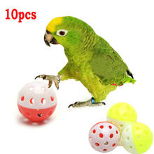 10 pçs bolas coloridas papagaio brinquedos pássaro mordida interativa mastigar brinquedos para periquito budgie gaiola acessórios pássaro jogar brinquedos 2024 - compre barato