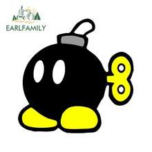 EARLFAMILY 13cm x 12.9cm For Super Mario Bomb Fine Decal Vinyl Car Wrap Waterproof Scratch-Proof Sticker Suitable For VAN RV 2024 - buy cheap