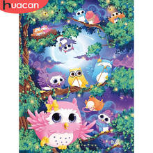 HUACAN 5d Diamond Painting Cartoon Owl Mosaic Wall Art Pictures Full Square/Round Diamond Embroidery Animal Handmade Gift 2024 - buy cheap