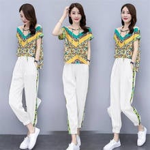 2022 New Sports Women's Suits Female Summer Fashion Tracksuit Loose Style Lady Casual Two Piece Set 2024 - buy cheap