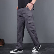 Men Cargo Pants Cotton Tactical Multi-Pocket Overalls Male Combat Casual Trousers Military Work Baggy Straight Outwear Pants 2024 - buy cheap