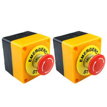 Gecko-botão interruptor de emergência cnc, 2 peças, interruptor vermelho, parada de emergência, não + nc 22mm 2024 - compre barato