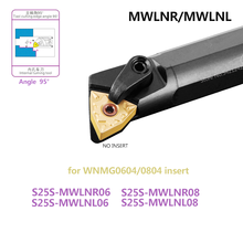 1 шт. S25S-MWLNR06 токарный станок с ЧПУ, режущие инструменты MWLNR MWLNL, держатель внутреннего токарного инструмента для твердосплавных пластин WNMG 2024 - купить недорого