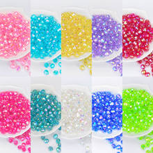 Acrylic Angle Beads Straight Hole Transparent AB Color diy Beaded Jewelry beads Accessories Symphony 32 Faceted Angle Beads 2024 - buy cheap