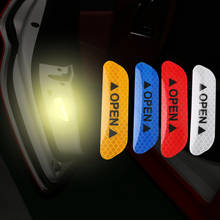 4Pcs Warning Mark Reflective Tape Car Door Stickers for Ford Focus 2 3 4 Mondeo Ecosport Fiesta Universal Exterior Accessories 2024 - buy cheap