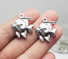 15pcs/lot--25x22mm, Antique silver plated fish charms,DIY supplies,Jewelry accessories 2024 - buy cheap