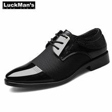 LuckMan Men'S Dress Shoes Fashion Pu Leather Shoes Men Brands Wedding Oxford Shoes for Men'S Breathable Men Formal Footwear 2024 - buy cheap