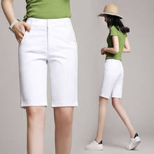 Shorts feminino casual, cor sólida, primavera-verão, com botão, solto, perna larga, cintura alta, elegante, conjunto, i626, 2021 2024 - compre barato