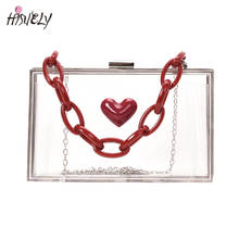 Women Transparent Bag PVC Clear Ladies PVC Handbags Tote Bag  Beach Bags Shoulder Messenger Bags Ladies Purse with Heart Q4 2024 - buy cheap