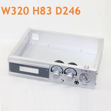 Front Window Dual VU Meter CNC All Aluminum Power Amplifier Chassis Decoding DIY Hifi Shell Preamp Amp Case W320 H83 D246 2024 - buy cheap