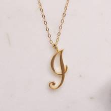 Cursive English letter I name Sign fashion lucky Monogram pendant necklace alphabet Initial mother friend family gift jewelry 2024 - buy cheap