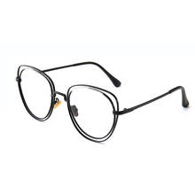 Retro Oco Rodada Dupla Moldura Preta Óculos de Leitura Multifocal Progressiva + 0.75 + 2 1 + 1.25 + 1.5 + 1.75 + + 2.25 + 2.5 + 2.75 A + 4 2024 - compre barato