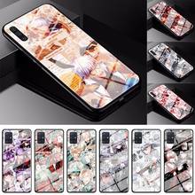 Glass Case For Samsung Galaxy A51 A71 5G A70 A50 A21s A31 A40 A30 A81 A91 A72 Tempered Phone Cover mammon obey me fanart 2024 - buy cheap