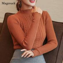Turtleneck Pullovers Winter Women Twist Sweaters Solid Harajuku Knit Sweater Women Ladies Stripe Sweater Sueter Mujer 6470 90 2024 - buy cheap