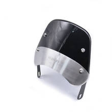 Parabrisas negro Retro para motocicleta Yamaha, Honda, Cafe Racer, faro Universal, Deflector de viento, 5-7" 2024 - compra barato