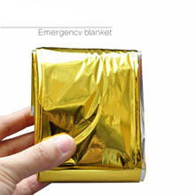1pc Outdoor Emergency Solar Blanket Survival Safety Insulating Mylar Thermal Heat Gold Silver Camping Survival Tools 2024 - buy cheap