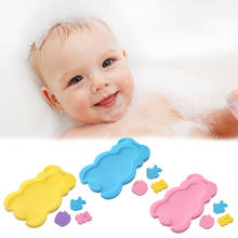 Baby Sponge Bath Mat Newborn Anti-slip Sponge Foam Pad Baby Bathing Tub Bathing Pad For Kid Care Solid Color Non Slip Cushion 2024 - buy cheap