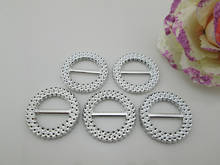 10pcs Double Round Rhinestone Plastic Buckle For Craft 21mm 2024 - buy cheap