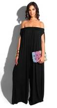 New Brand 2020 Beach Style Women Jumpsuit Solid Slash Neck Sleeveless Long Loose Romper DC629 2024 - buy cheap