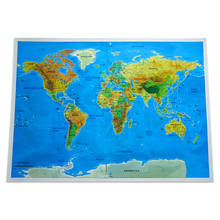 Mapa de viagem apagável com tamanho grande, mapa mundi anti-risco para viagem, decoração de casa, escritório, adesivos de parede 2024 - compre barato