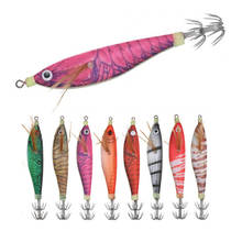 Señuelo de pesca luminoso realista, anzuelo de calamar Artificial, anzuelo para camarón de madera, cebo duro de pulpo, 9,5 CM, 10G, 8 Uds. 2024 - compra barato