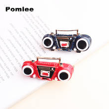 Pomlee 2 Colors Available Enamel Tape Recorder Brooch Creative Design Pin Kids Jewelry Vintage Jewelry High Quality Gift 2024 - buy cheap