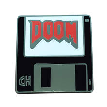 Doom Game Enamel Pin Nice Floppy Disk Badge Great Gift for Shooter Gamers 2024 - buy cheap