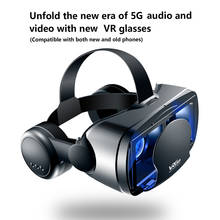 Capacete de realidade virtual 3d vr, headset inteligente para smartphones e celulares, 7 polegadas, lentes binóculos 2024 - compre barato