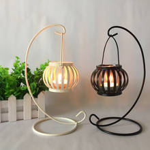 European Style Vintage Candle Holder Metal Pumpkin Candle Holder Portable Suporte Velas Table Centerpiece Decorations WB50ZT 2024 - buy cheap