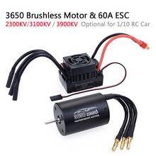 RC Car 1:10 Parts 3650 3660 F540 2300KV 2600KV 3100KV 3300KV 3900KV 4370KV Brushless Motor 60A ESC for Monster Truck Buggy Baja 2024 - buy cheap