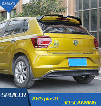 Спойлер для VW Polo, АБС-пластик, заднее крыло, грунтовка, цвет 2019-2021, VW polo, задний спойлер для Volkswagen, новый Polo спойлер 2024 - купить недорого