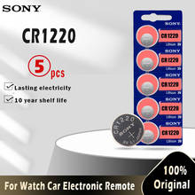 Sony-pila de botón CR1220 100% Original, batería de litio de 3v, para reloj, mando a distancia, ECR1220, GPCR1220, 5 uds. 2024 - compra barato
