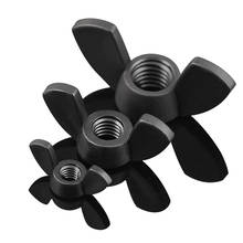 Porca de asa com borboleta, 5/10/peças, para ajuste de parafusos, preto, m3, m4, m5, m6, m8, m10, m12 2024 - compre barato