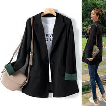Spring Autumn Blazers Suits Ladies Black Slim Small Suits Jackets Womens Plus size Casual Blazers Tops Women Single button Coats 2024 - buy cheap