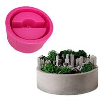 Creative Round Planter Silicone Cement Gypsum Mold DIY Concrete Ceramic Flower Pot Mold Micro landscape Home Garden Decor 2024 - buy cheap