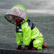 Pet Clothes Dog Raincoat Transparent PU Fabric Waterproof Windproof Four-legged Dog Raincoat Small Medium And Large Dogs XS-4XL 2024 - buy cheap