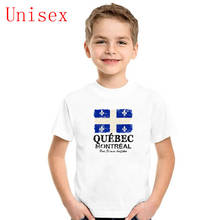 Children short Sleeve summer Quebec Flag T shrits Custom kids  Shirt Hip Hop Quebec T shirt boy clothes cotton girls clothes 2024 - buy cheap