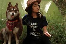New Tee for Women with Letter A DOG A TENT AN ADVENTURE Print Tops Casual Harajuku Short Sleeve O-Neck Female T Shirt Ropa Mujer 2024 - buy cheap