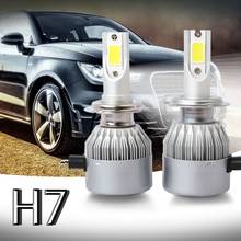 Novo 2 pçs c6 led kit farol do carro cob h7 36w 7600lm lâmpadas brancas 2024 - compre barato