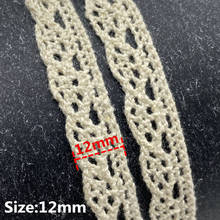 3Yards/lot 12mm Apparel Sewing Fabric Ivory Cream Trim Cotton Crocheted Lace Fabric Ribbon Handmade Accessori #06 2024 - buy cheap