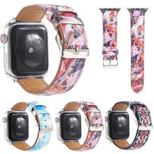 Pulseira de couro estilo clã para apple watch 6, faixa se 5 40mm 44mm, pulseira de gravação para iwatch series 4 3 38mm 42mm 2024 - compre barato
