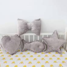 Almohada sencilla de estilo nórdico con relleno, cojín Lumbar para sofá y dormitorio, con diseño de pez pequeño, estrella de amor, respaldo para coche 2024 - compra barato